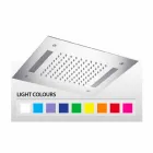 Quadratischer Duschkopf aus Edelstahl mit Farbtherapie Made in Italy - Bilbo Viadurini