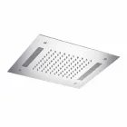 Quadratischer Duschkopf aus Edelstahl mit Farbtherapie Made in Italy - Bilbo Viadurini