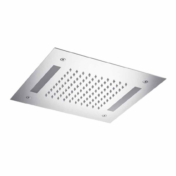 Luxus quadratischer duschkopf aus edelstahl mit farbtherapie made in italy - bilbo