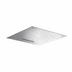 Quadratischer Duschkopf aus Edelstahl mit Doppelstrahl Made in Italy - Nello Viadurini