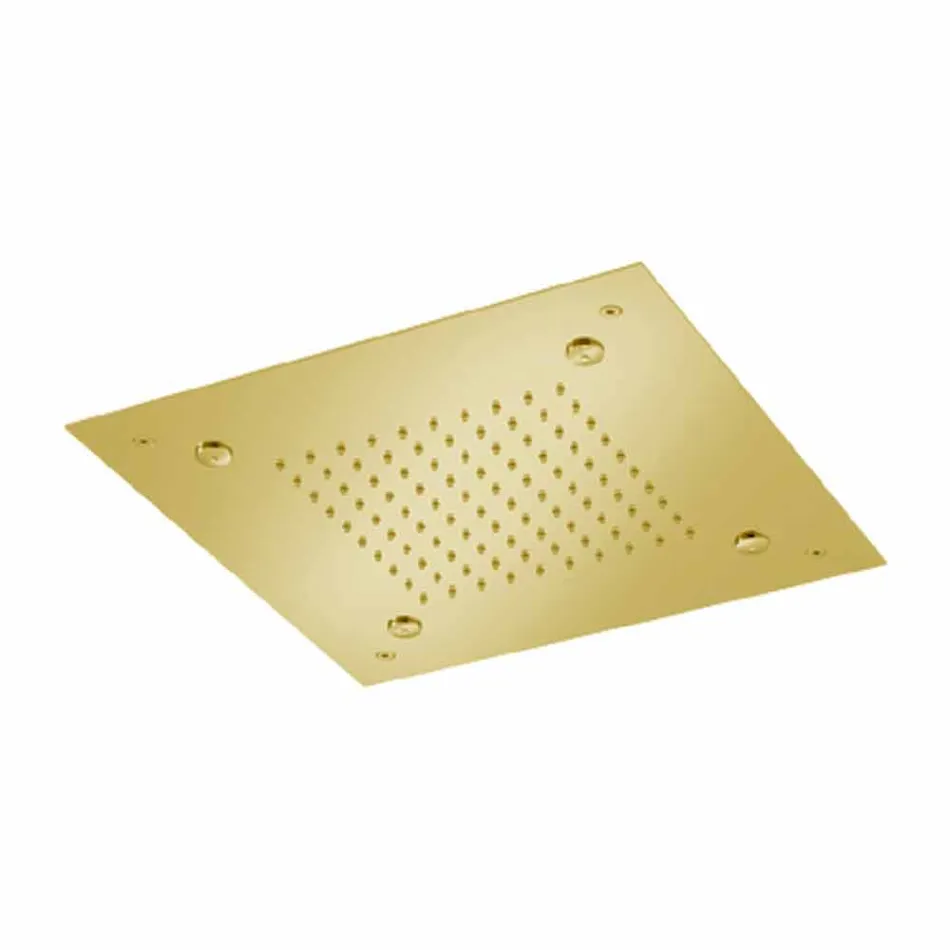 Quadratischer Duschkopf aus Edelstahl mit Verneblern Made in Italy - Selmo Viadurini