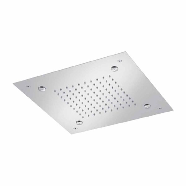 Quadratischer duschkopf aus edelstahl mit verneblern made in italy - selmo