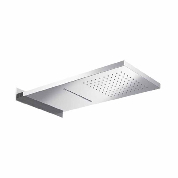 Rechteckiger wandduschkopf aus edelstahl made in italy - anito