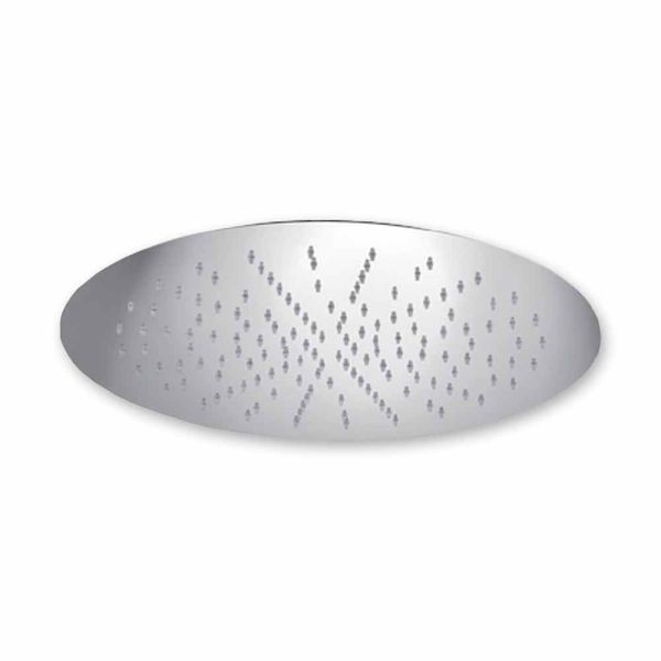 Duschkopf mit runder decke aus modernem stahl made in italy - damian