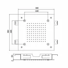 Stahlduschkopf mit Regenstrahl und Verneblern Made in Italy - Selmo Viadurini