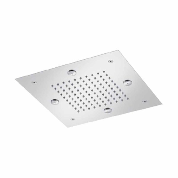 Stahlduschkopf mit regenstrahl und verneblern made in italy - selmo