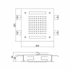 Edelstahl Single Jet Duschkopf mit LED-Farbtherapie Made in Italy - Sauron Viadurini