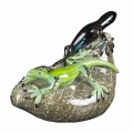 Eidechsenförmiges Ornament aus farbigem Glas Made in Italy - Certola