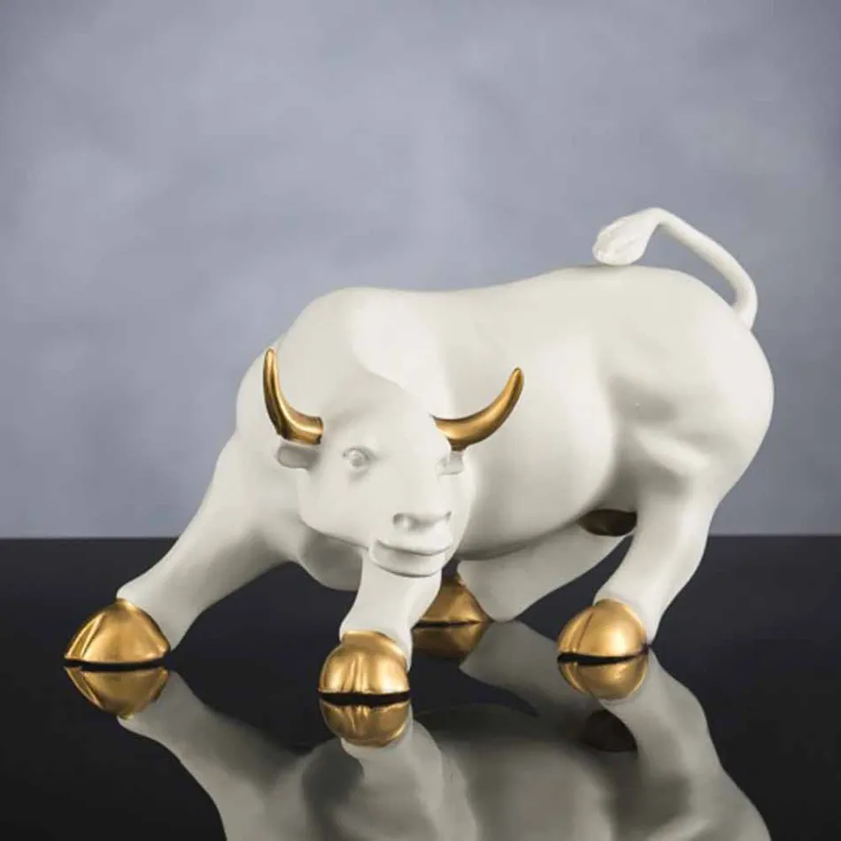 Handgefertigtes Keramik Ornament in Bull-Form Made in Italy - Bulino Viadurini