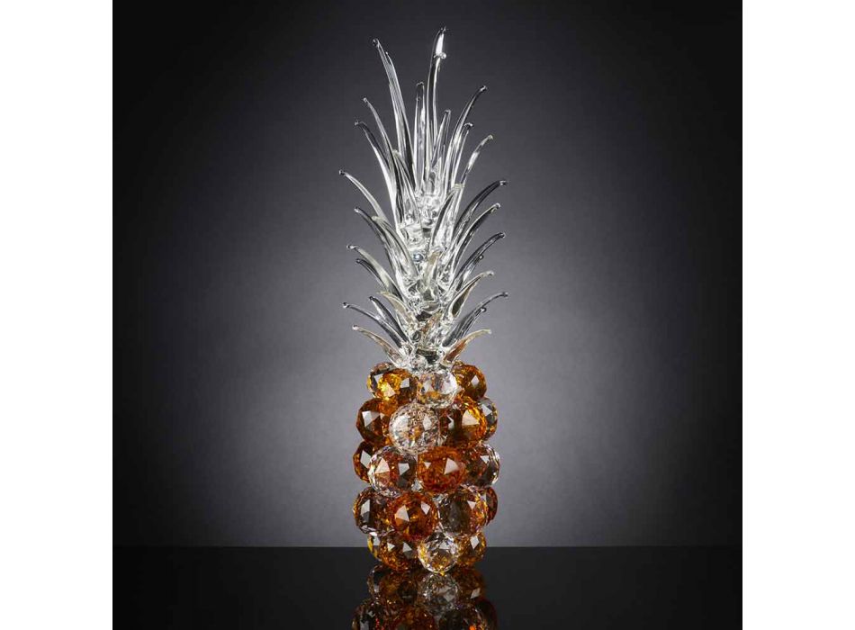 Dekoratives ananasförmiges Kristallornament Made in Italy - Ananas