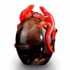 Farbiges Glasornament in Eiform mit Geckos Made in Italy - Huevo Viadurini