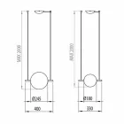 Design Pendelleuchte aus Glas und Messing mit LED-Licht, 3 Größen - Alma von Il Fanale Viadurini