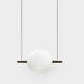 Design Pendelleuchte aus Glas und Messing mit LED-Licht, 3 Größen - Alma von Il Fanale