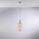 Eisen-Pendelleuchte mit Pyrex-Glas, hergestellt in Italien, für die Inneneinrichtung - Sparta Viadurini