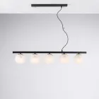 Lackierte Eisen-Pendelleuchte, hergestellt in Italien, für die Inneneinrichtung - Berlin Viadurini