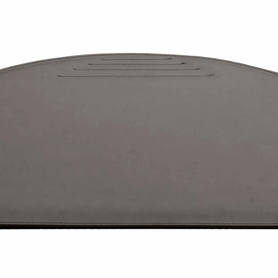 Schreibtischunterlage aus regeneriertem Leder mit Stiftstoppnähten Made in Italy - Medea Viadurini