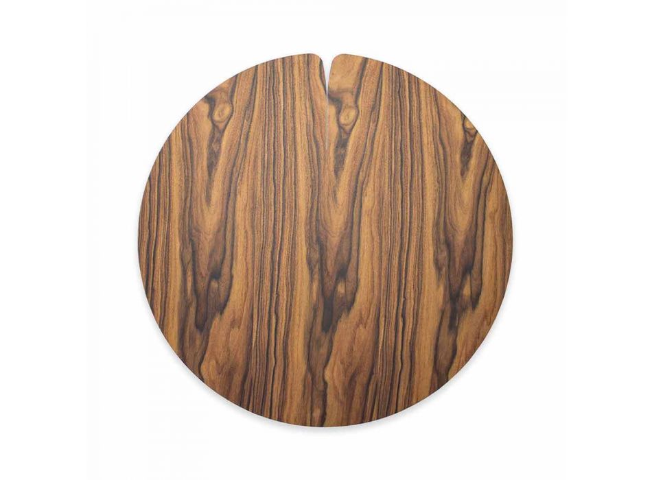 Rundes Tischset aus echtem Naturholz Made in Italy - Stan Viadurini
