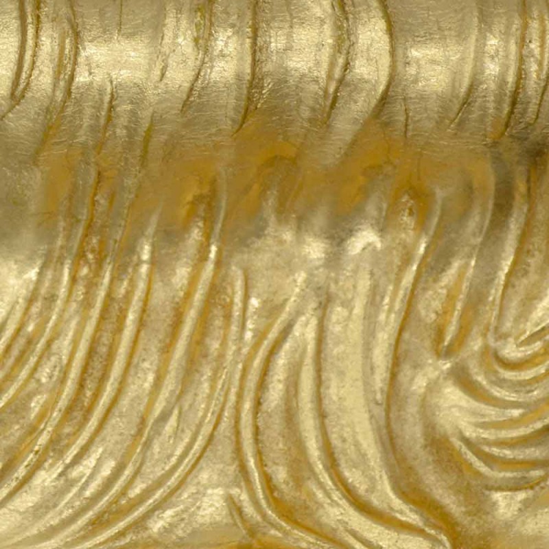 Moderner Gold / Silber Wandspiegel aus Holz, made in Italy, Teodoro