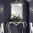 Wandspiegel, Holzkonsole und handgefertigtes Klavier in Italien Giacomo Viadurini