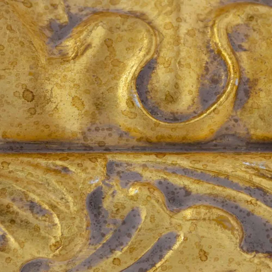 Handgearbeiteter rechteckiger Wandspiegel aus Holz, hergestellt in Italien von Nicolò Viadurini