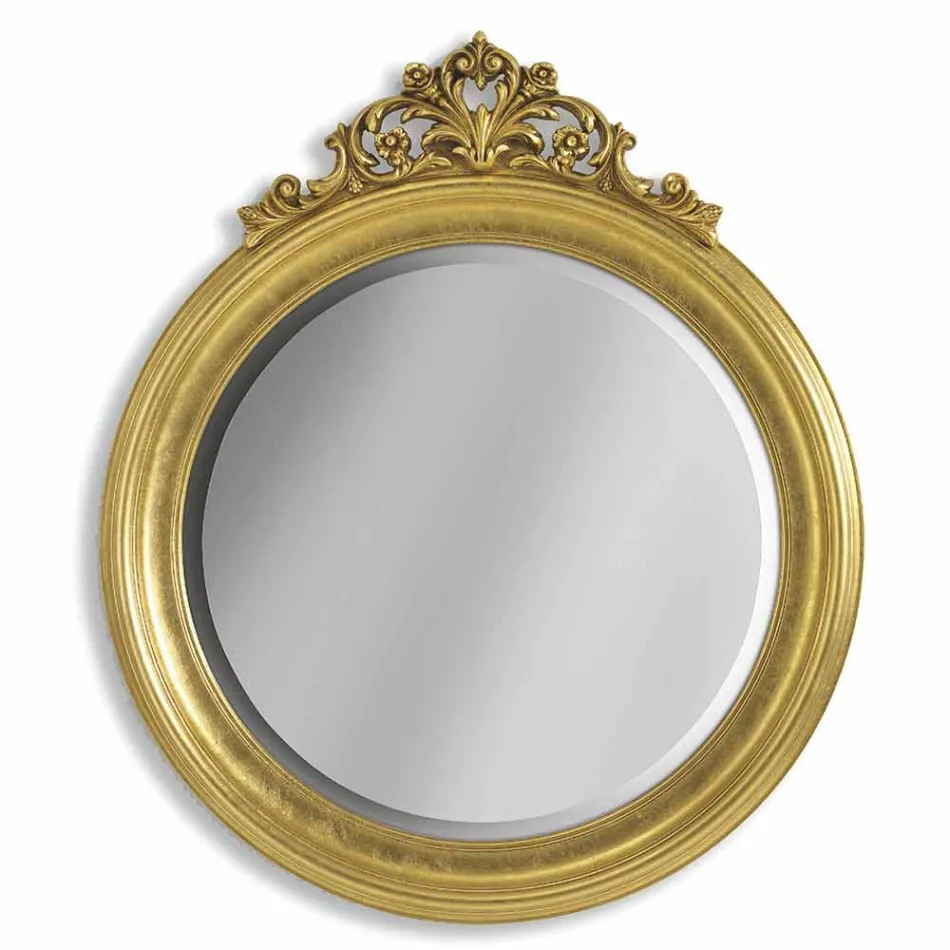 Wandspiegel aus Fichtenholz, italienischer Fries von Elia Viadurini