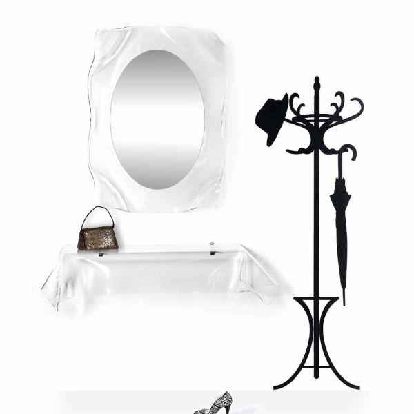 Modernes design transparenter wandspiegel diva, made in italy