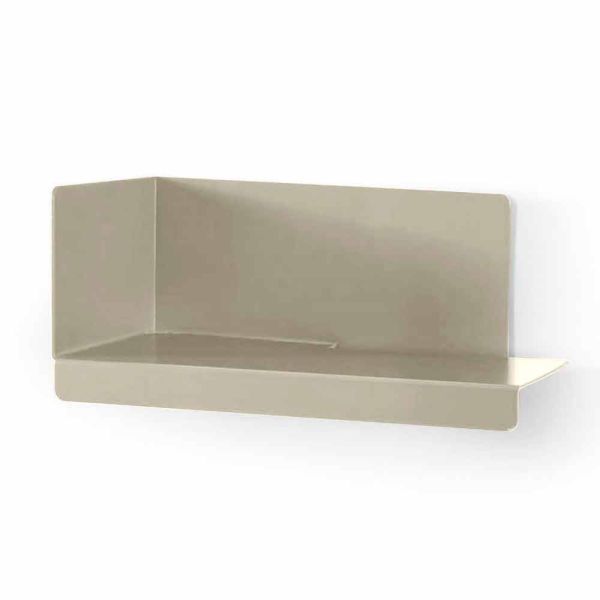 Wandspiegel und 3 luxus-design-regale aus farbigem metall - noelle