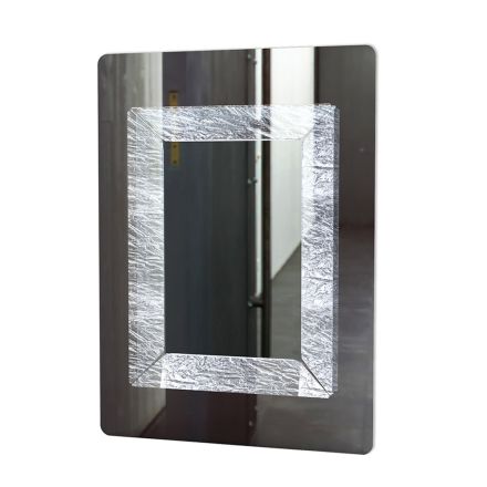 Spiegel mit Innenrahmen aus schwarzem oder Eis-Acrylkristall - Gerardo Viadurini