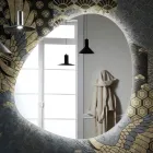 Spiegel mit umschaltbarer LED-Hintergrundbeleuchtung, hergestellt in Italien – Talk Viadurini