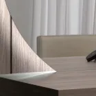 Spiegel mit LED-Hintergrundbeleuchtung nur auf der runden Seite. Hergestellt in Italien – Marke Viadurini