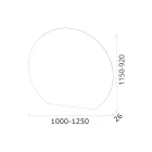 Spiegel mit LED-Hintergrundbeleuchtung nur auf der runden Seite Made in Italy - Make Viadurini