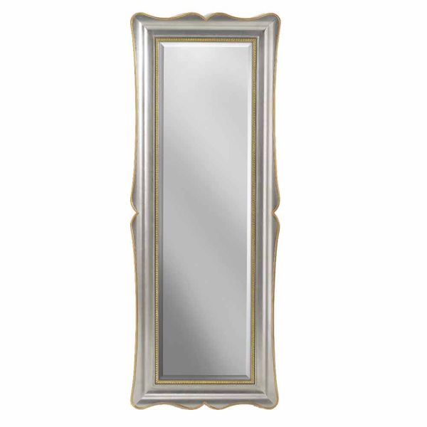 Wandspiegel aus silber, elfenbein und gold, made in italy, vittorio