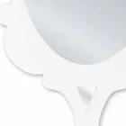 Weißer Wandspiegel mit verziertem Rahmen Schnee made in Italy Viadurini