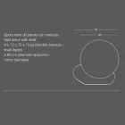 Wandspiegel mit Metallregal in verschiedenen Farben Modernes Design - Hera Viadurini