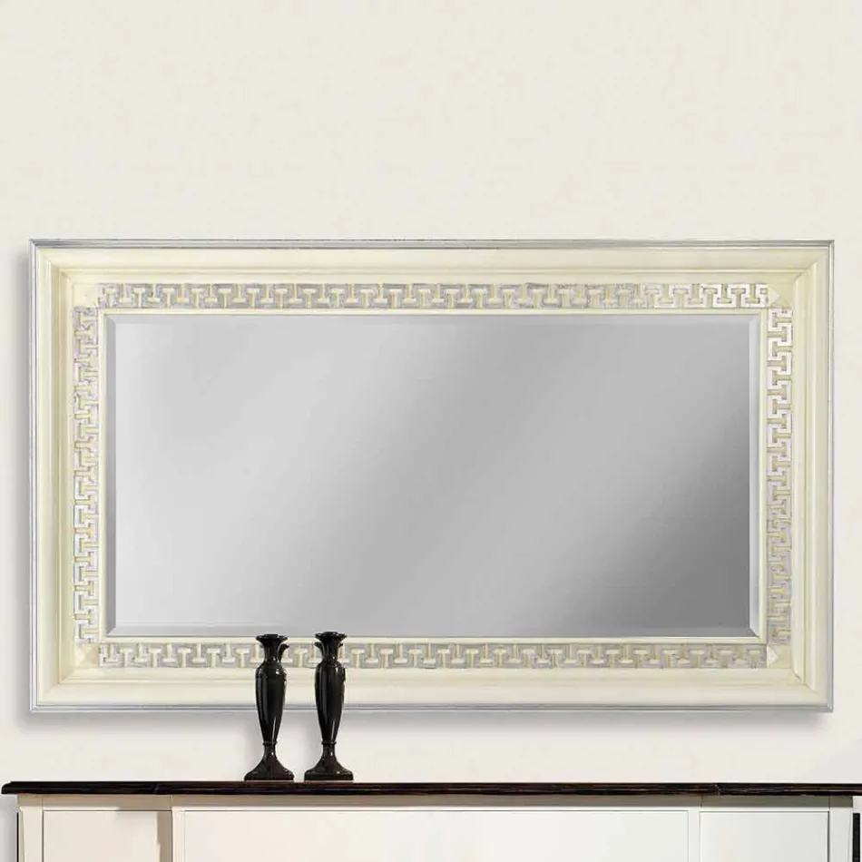 Handgemachter Wandspiegel aus Tannenholz in Italien Maicol Viadurini