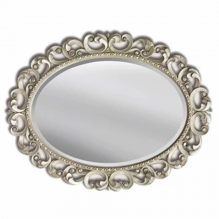 Moderner handgemachter Tannenholz-Wandspiegel hergestellt in Italien Dario Viadurini