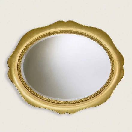 Handgemachter Tannenholz-Wandspiegel hergestellt in Italien Franco Viadurini