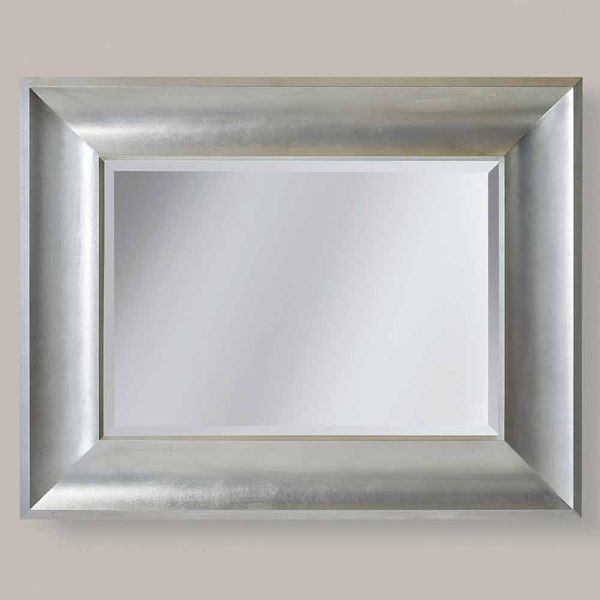 Gold / silber wandspiegel in ayous holz, hergestellt in italien, silvio