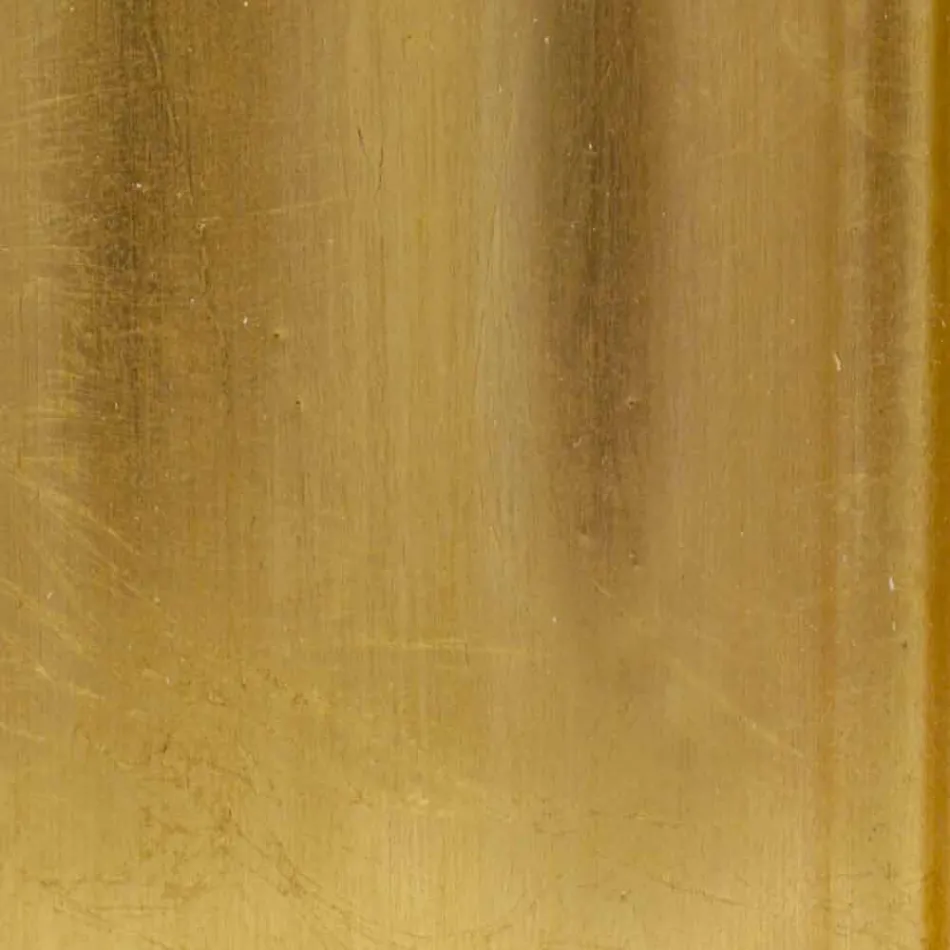 Gold, Silber Wandspiegel aus Tannenholz Made Italy Silvio Viadurini