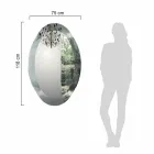 Ovaler Wandspiegel aus gewelltem Kristallglas, hergestellt in Italien – Eclisse Viadurini