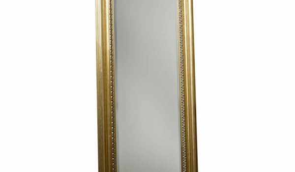 Bodenspiegel mit Sockel aus Holz, handgefertigt in Italien Leonardo