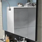 Polierter Drahtspiegel mit bedecktem Rahmen Made in Italy - Want Viadurini