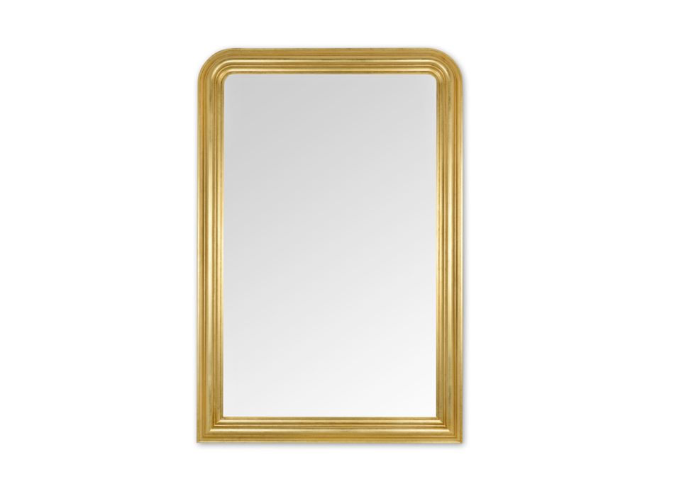 Handdekorierter Holzspiegel aus Blattgold Made in Italy - Navona Viadurini