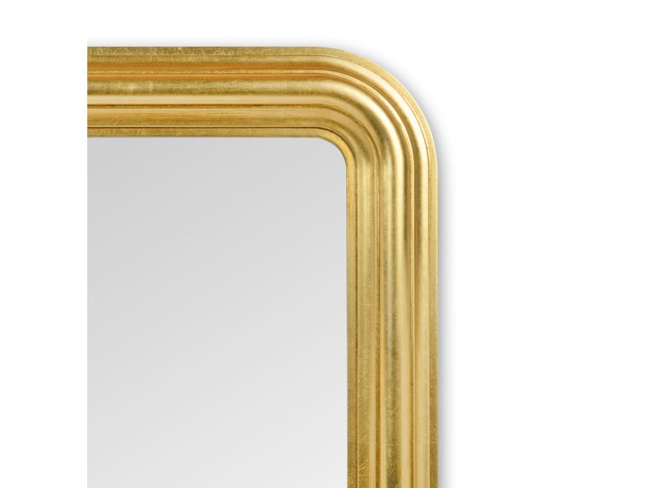 Handdekorierter Holzspiegel aus Blattgold Made in Italy - Navona Viadurini
