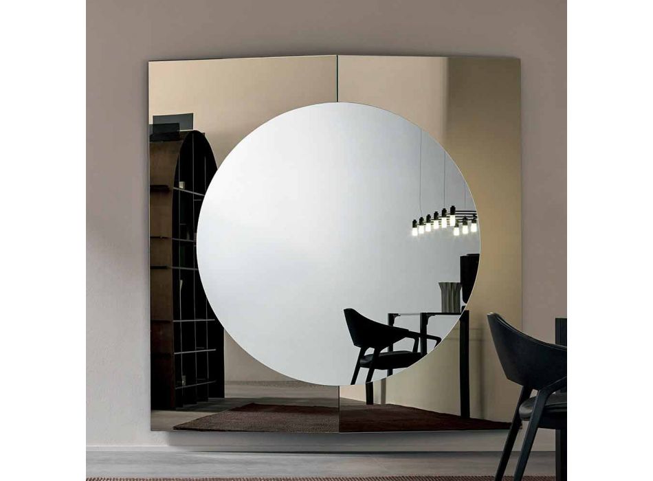 Modernes Design Wandspiegel Hergestellt aus 3 Paneelen Made in Italy - Bristol Viadurini