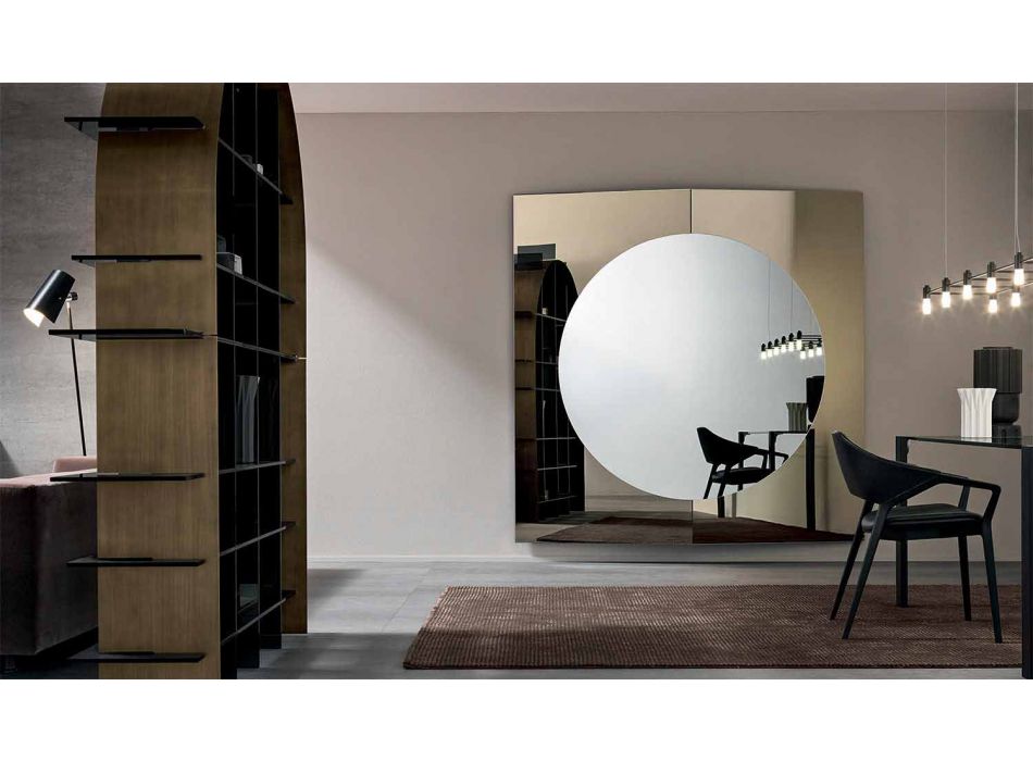 Modernes Design Wandspiegel Hergestellt aus 3 Paneelen Made in Italy - Bristol Viadurini