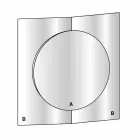 Modernes Design Wandspiegel Hergestellt aus 3 Paneelen Made in Italy - Bristol Viadurini