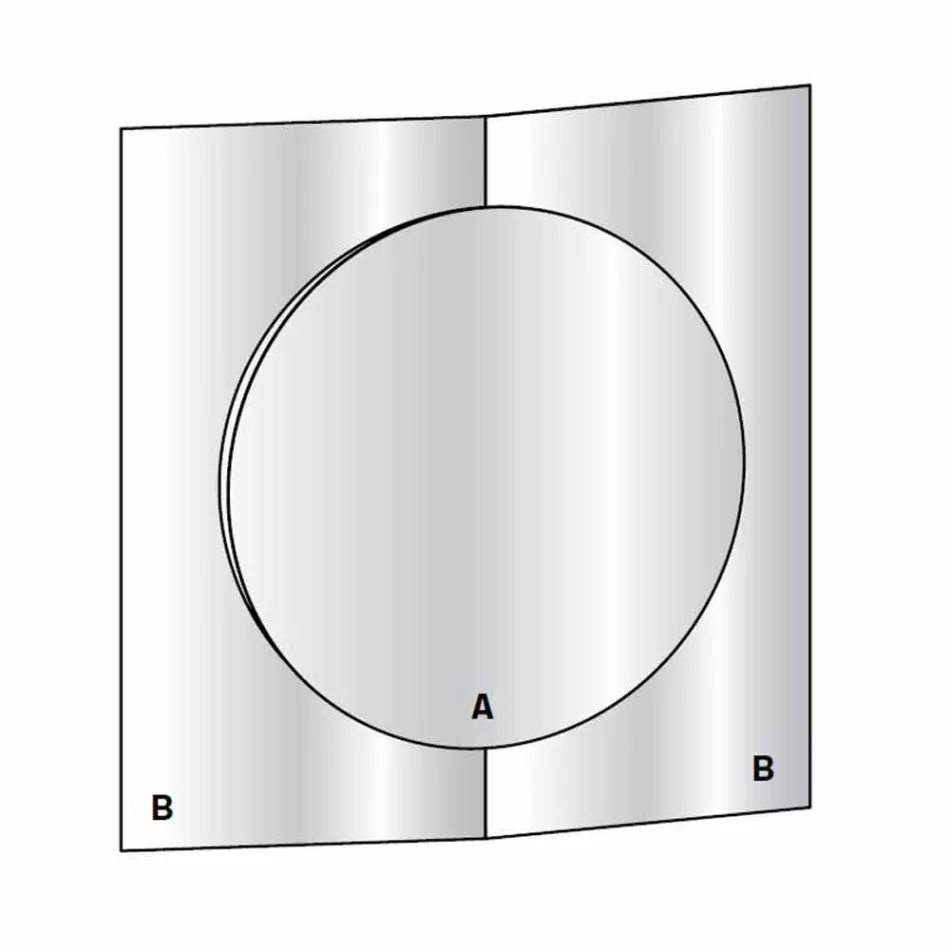 Modernes Design Wandspiegel Hergestellt aus 3 Paneelen Made in Italy - Bristol Viadurini