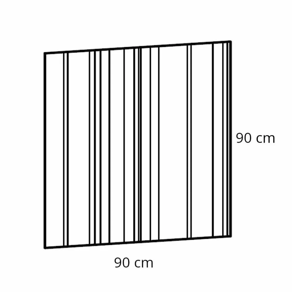Quadratischer Wandspiegel des modernen Designs Made in Italy - Koriander Viadurini