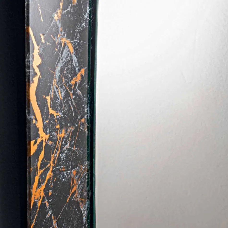 Rechteckiger Designspiegel mit Glasrahmen, hergestellt in Italien – Eclisse Viadurini